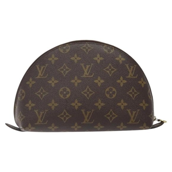LOUIS VUITTON Monogram Trousse Demi Ronde Cosmetic Pouch M47520 LV Auth 125342 - Picture 2 of 16